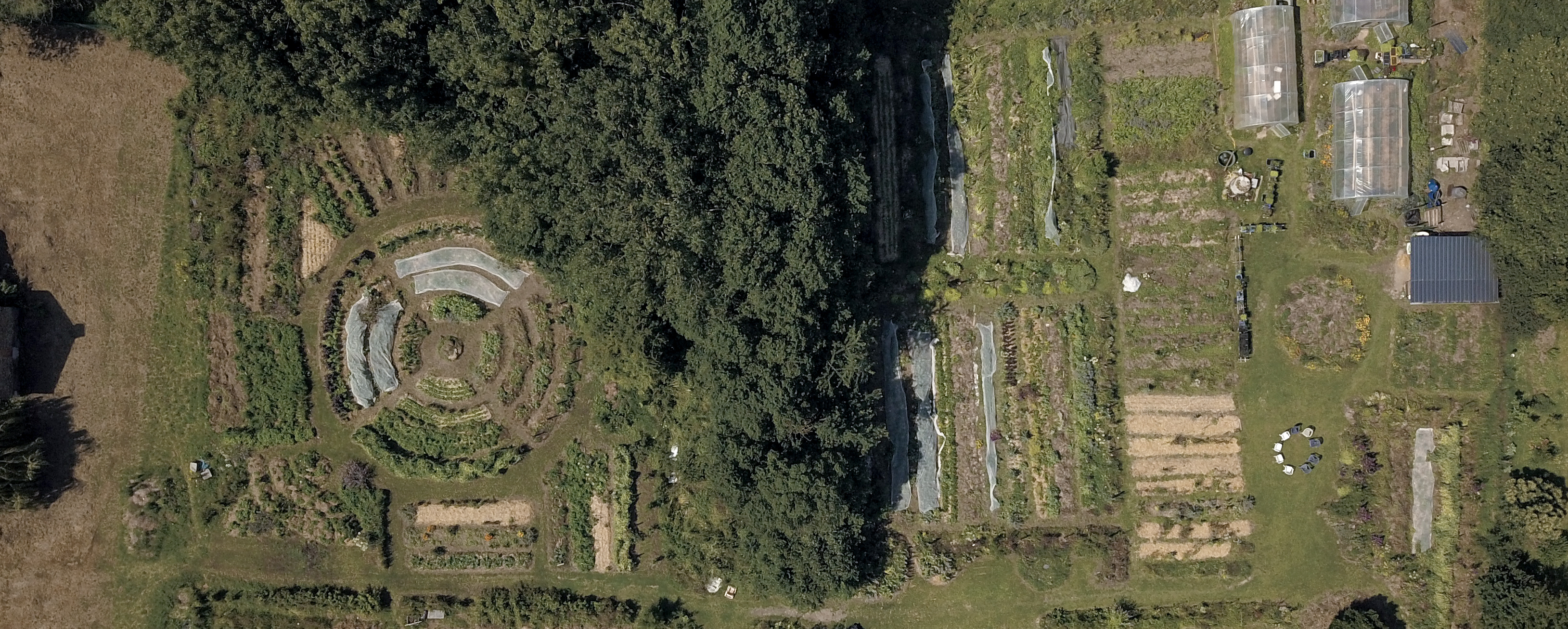 Vue aérienne ferme Perma G'Rennes